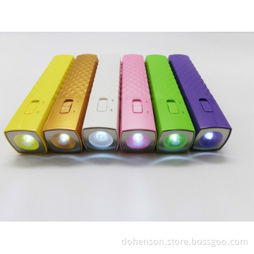 2017 new design mascara shape with LED torch 2600mah power bank gift portable power bank for iphone7